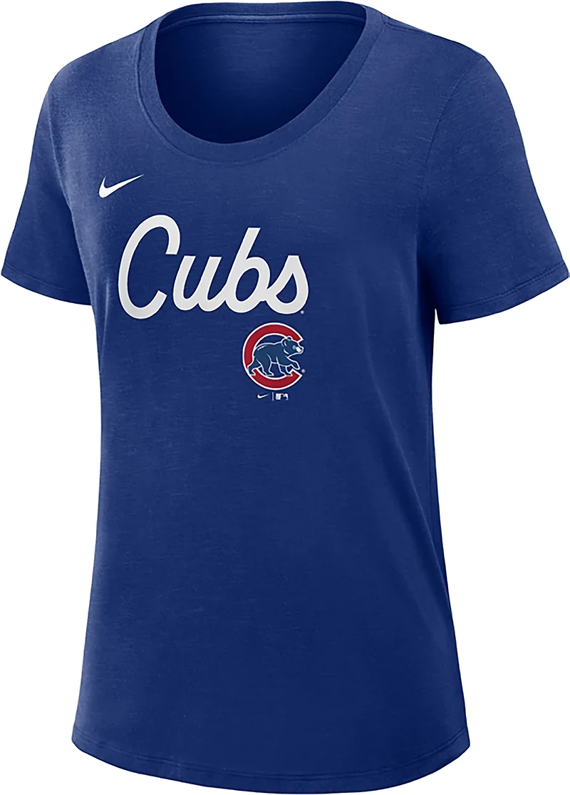 Nike Women's Cubs Primetime Knockout Slub Fashion T-shirt