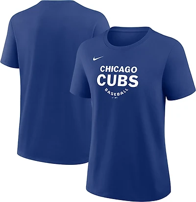 Nike Women's Chicago Cubs Primetime Script Cotton Short Sleeve T-shirt