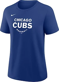 Nike Women's Chicago Cubs Primetime Script Cotton Short Sleeve T-shirt