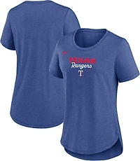 Nike Women's Rangers Primetime Arched Wordmark Triblend T-shirt