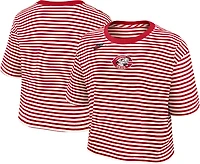 Nike Women's Reds Cooperstown Striped Crop T-shirt