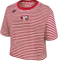 Nike Women's Reds Cooperstown Striped Crop T-shirt