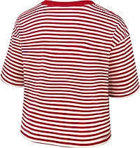 Nike Women's Reds Cooperstown Striped Crop T-shirt