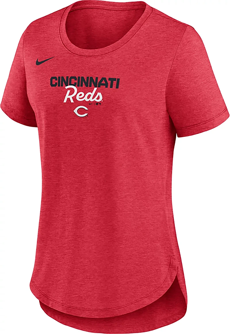 Nike Women's Reds Primetime Arched Wordmark Triblend T-shirt