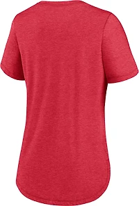 Nike Women's Reds Primetime Arched Wordmark Triblend T-shirt