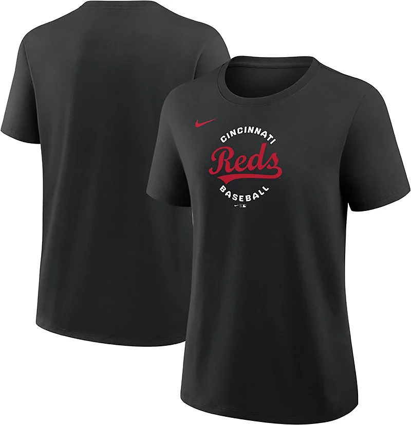 Nike Women's Cincinnati Reds Primetime Script Cotton Short Sleeve T-shirt