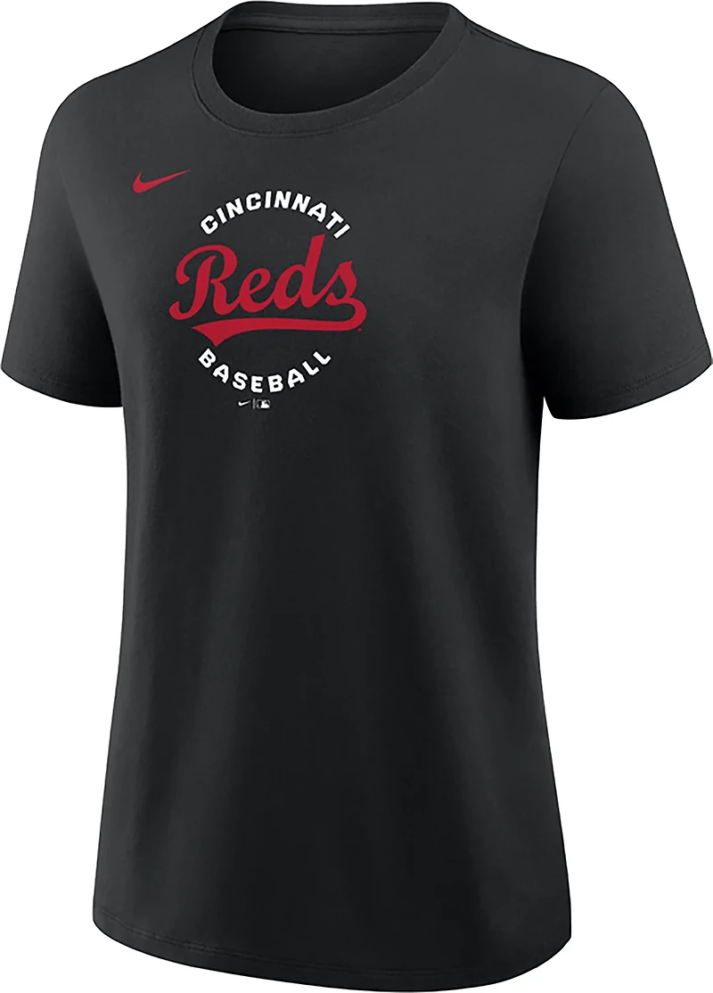 Nike Women's Cincinnati Reds Primetime Script Cotton Short Sleeve T-shirt