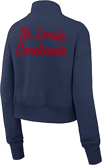 Nike Women's St. Louis Cardinals Phoenix 1/2-Zip Cropped Long Sleeve Fleece Pullover