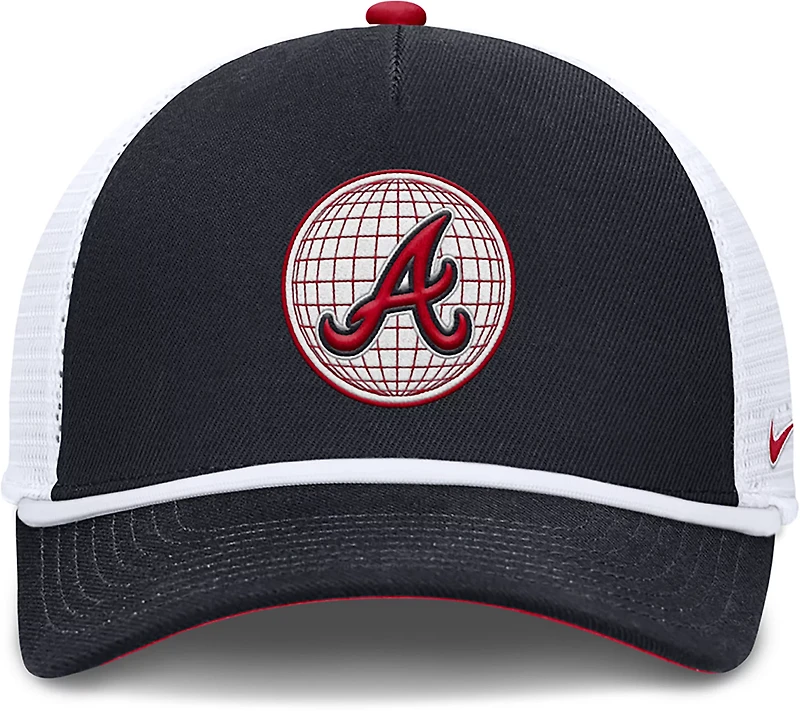 Nike Men's Atlanta Braves Primetime Rise Dri-FIT Structured 5-Panel Trucker Cap