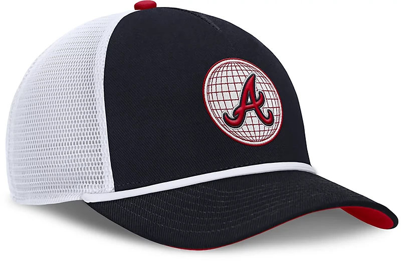 Nike Men's Atlanta Braves Primetime Rise Dri-FIT Structured 5-Panel Trucker Cap