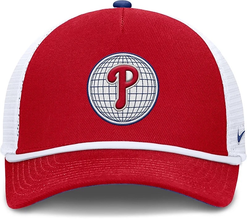 Nike Men's Philadelphia Phillies Primetime Rise Dri-FIT Structured 5-Panel Trucker Cap