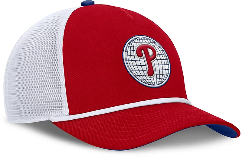 Nike Men's Philadelphia Phillies Primetime Rise Dri-FIT Structured 5-Panel Trucker Cap