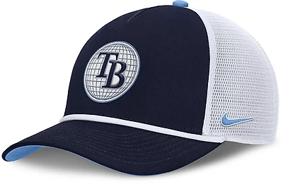 Nike Men's Tampa Bay Rays Primetime Rise Dri-FIT Structured 5-Panel Trucker Cap