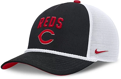 Nike Men's Cincinnati Reds Primetime Rise Structured Trucker Cap