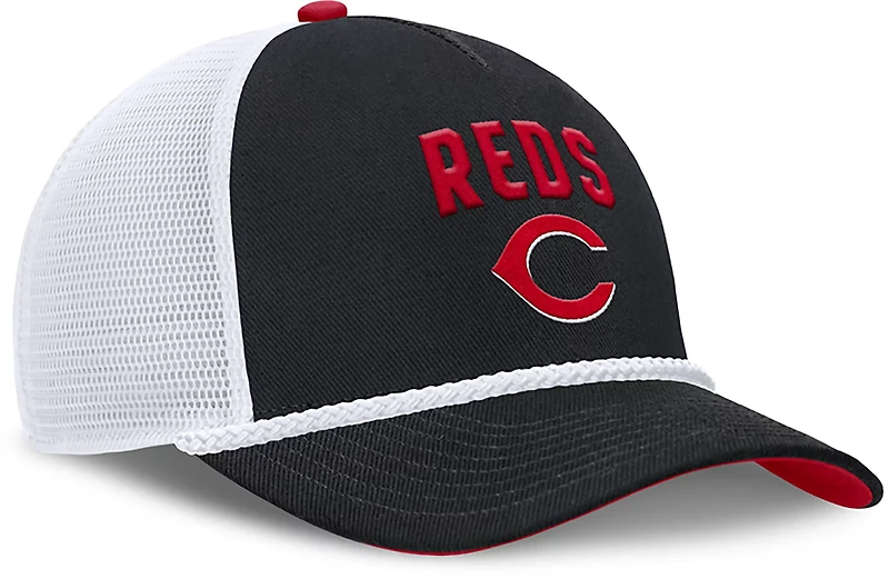 Nike Men's Cincinnati Reds Primetime Rise Structured Trucker Cap