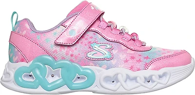 SKECHERS Girls' Preschool Infinite Heart Lights Heart Jewels Shoes