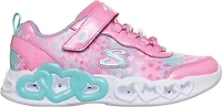 SKECHERS Girls' Preschool Infinite Heart Lights Heart Jewels Shoes