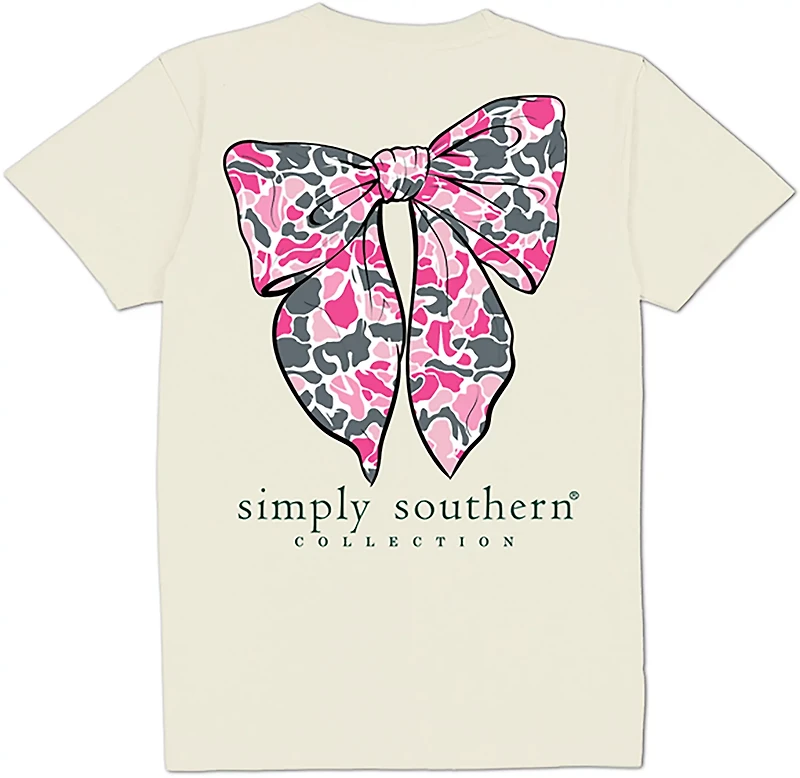 Simply Southern Women's Camo Bow Short Sleeve T-shirt