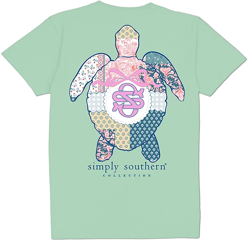 Simply Southern Women's Patchwork Turtle Graphic T-shirt