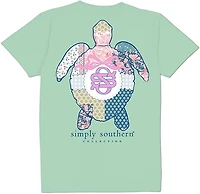Simply Southern Women's Patchwork Turtle Graphic T-shirt