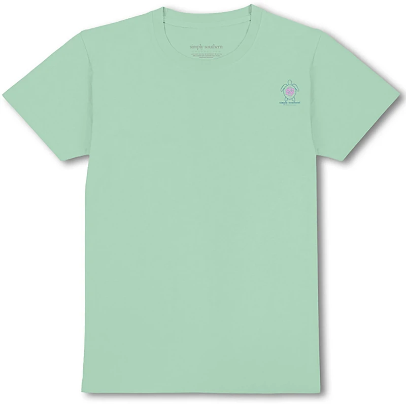 Simply Southern Women's Patchwork Turtle Graphic T-shirt