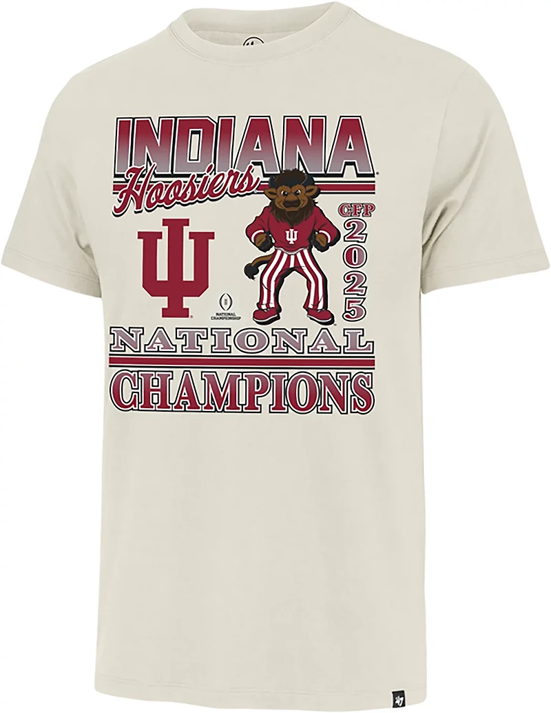 '47 Men's Indiana Hoosiers 2025 CFP National Champs Mascot Franklin Short Sleeve T-shirt