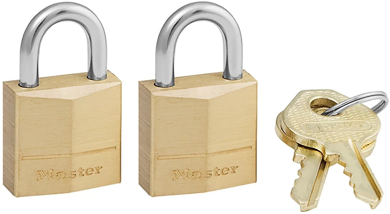 Master Lock Solid Brass Padlocks 2-Pack
