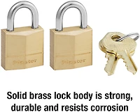 Master Lock Solid Brass Padlocks 2-Pack