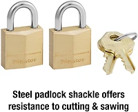 Master Lock Solid Brass Padlocks 2-Pack