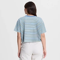 Nike Women's Phillies Cooperstown Striped Crop T-shirt