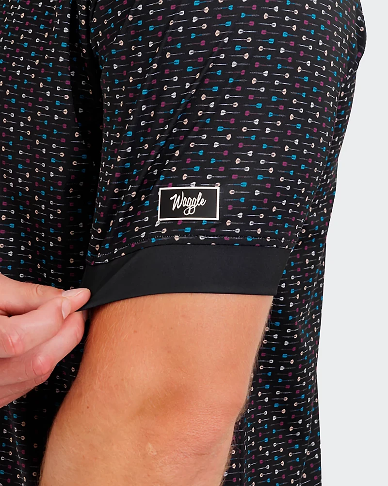 Waggle Golf Men's Throwing Darts Polo Shirt