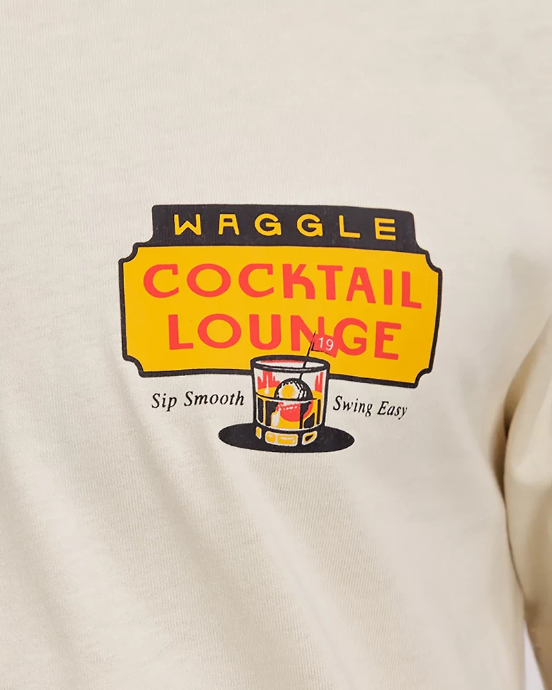 Waggle Golf Men's 3 Cocktail Lounge T-shirt