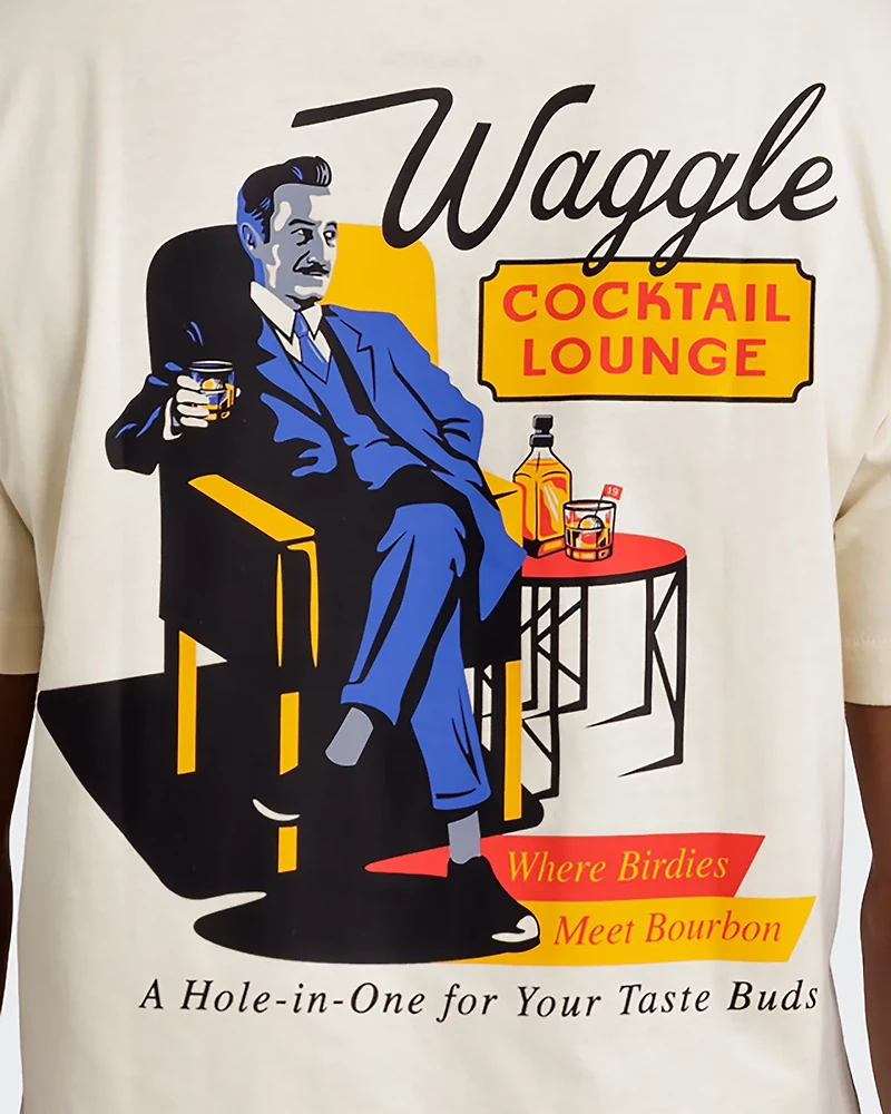 Waggle Golf Men's 3 Cocktail Lounge T-shirt