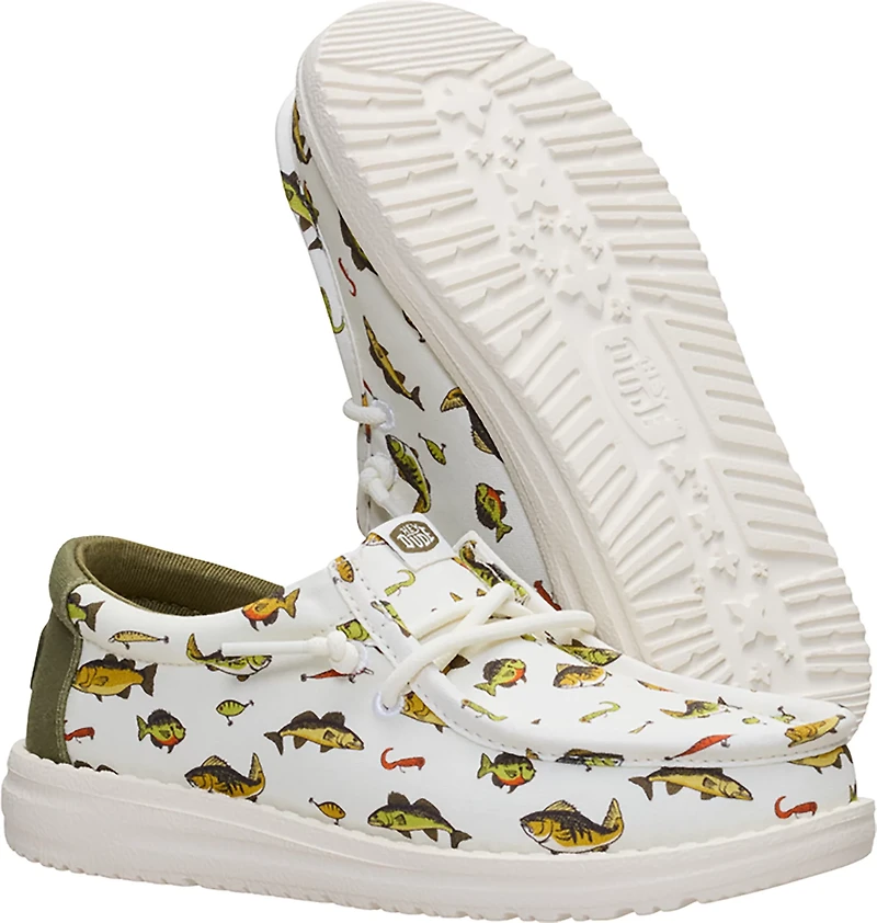 HEYDUDE Kids’ Wally Freshwater Fish Slip-on Shoes