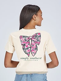Simply Southern Women's Camo Bow Short Sleeve T-shirt