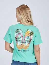Simply Southern Women's Sandals Graphic T-shirt