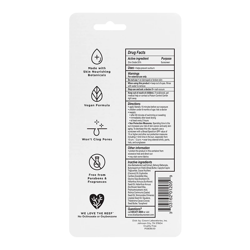 Blue Lizard Kids Mineral Sunscreen Stick - SPF 50 - 0.5 oz