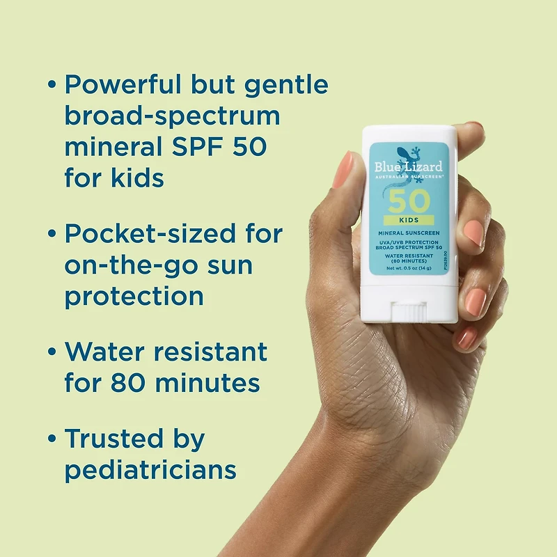 Blue Lizard Kids Mineral Sunscreen Stick - SPF 50 - 0.5 oz