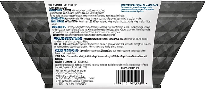 Cutter Galvanized Citronella Triple Wick Candle