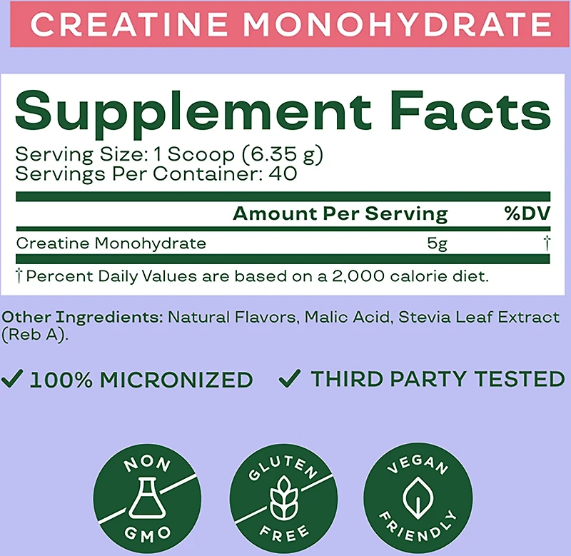 Bloom Nutrition Unflavored 7.3 oz Creatine Monohydrate