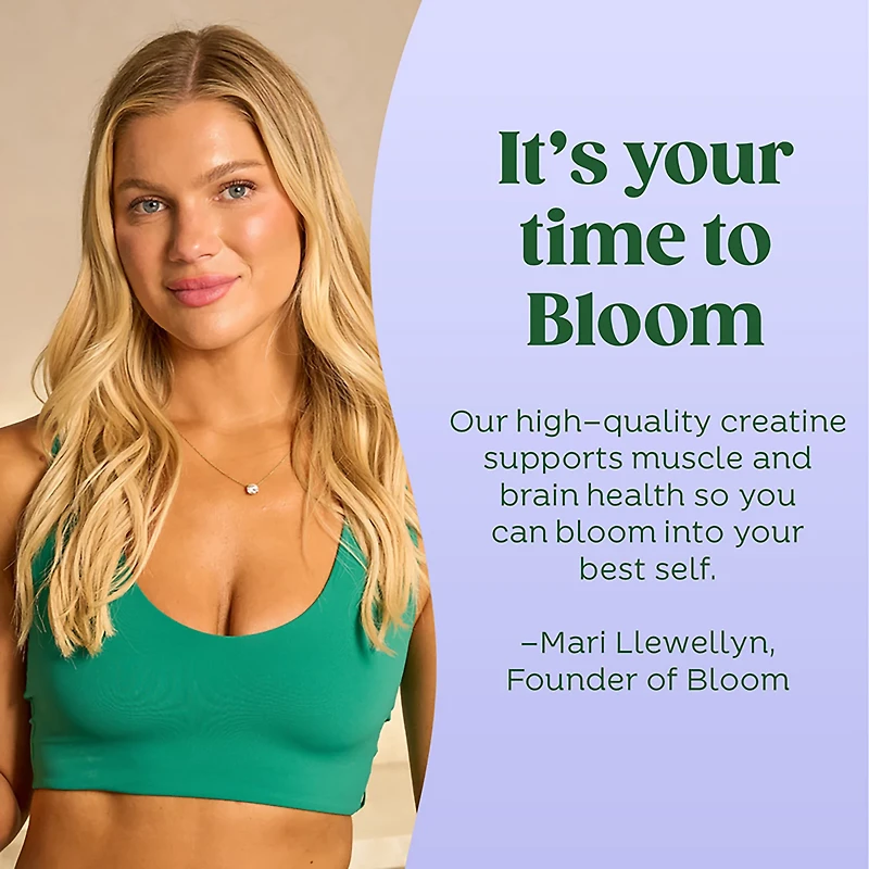 Bloom Nutrition Unflavored 7.3 oz Creatine Monohydrate