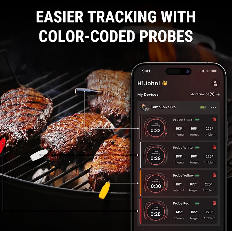 ThermoPro TP980W Pro Wi-Fi/Bluetooth Wireless Digital Meat Thermometer