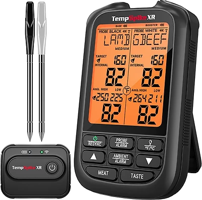 ThermoPro TempSpike XR TP863BW Wireless Digital Meat Thermometer with 2 Ultrathin Probes