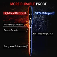 ThermoPro TempSpike XR TP863BW Wireless Digital Meat Thermometer with 2 Ultrathin Probes
