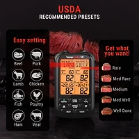 ThermoPro TempSpike XR TP863BW Wireless Digital Meat Thermometer with 2 Ultrathin Probes