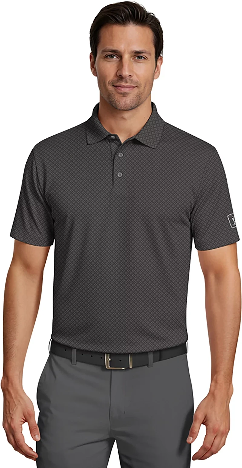 PGA Tour Men's Short Sleeve Essential Geo Printed Polo