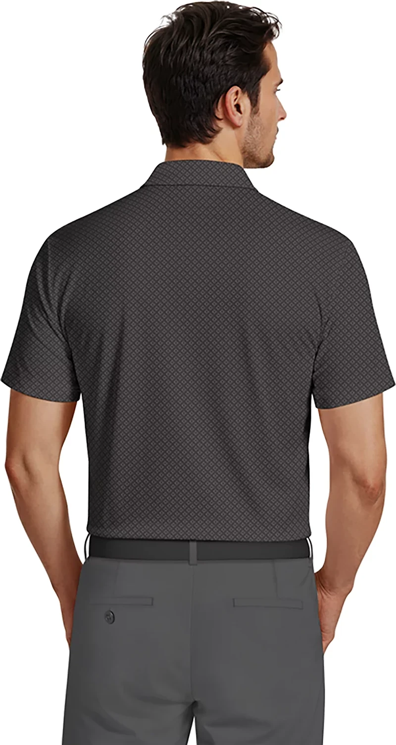 PGA Tour Men's Short Sleeve Essential Geo Printed Polo
