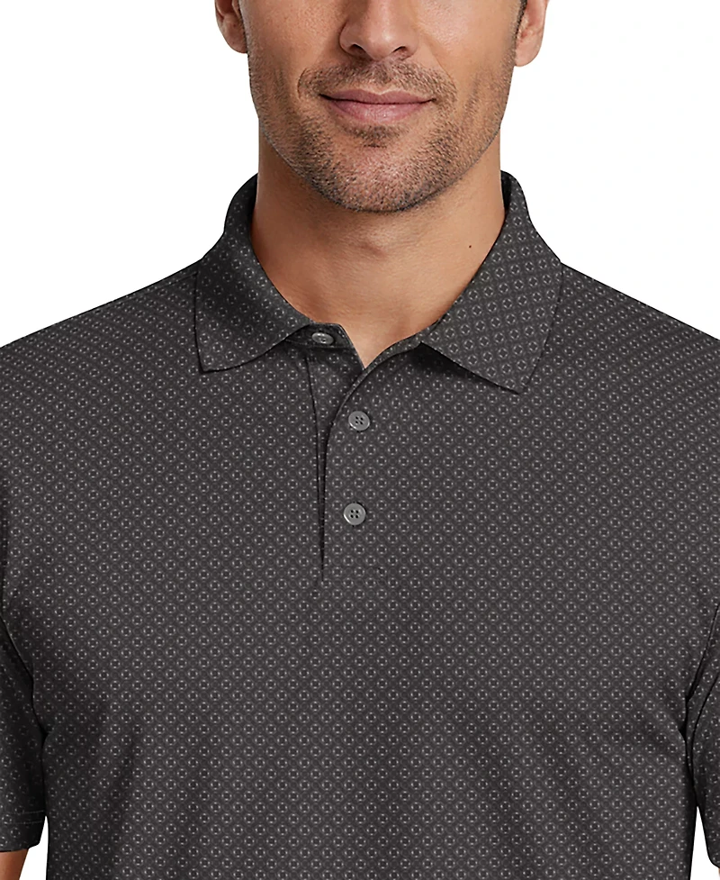 PGA Tour Men's Short Sleeve Essential Geo Printed Polo