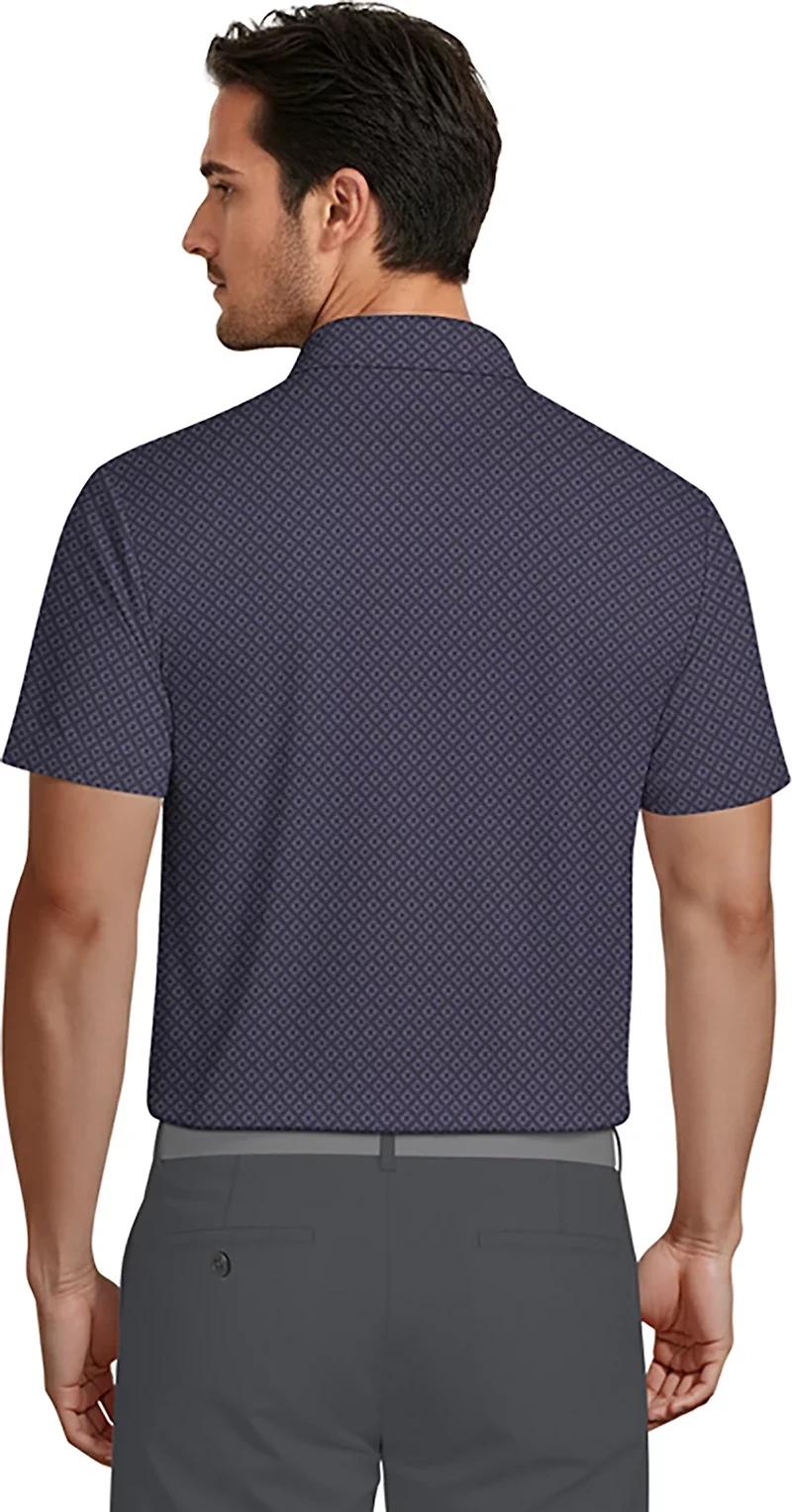 PGA Tour Men's Short Sleeve Essential Geo Printed Polo