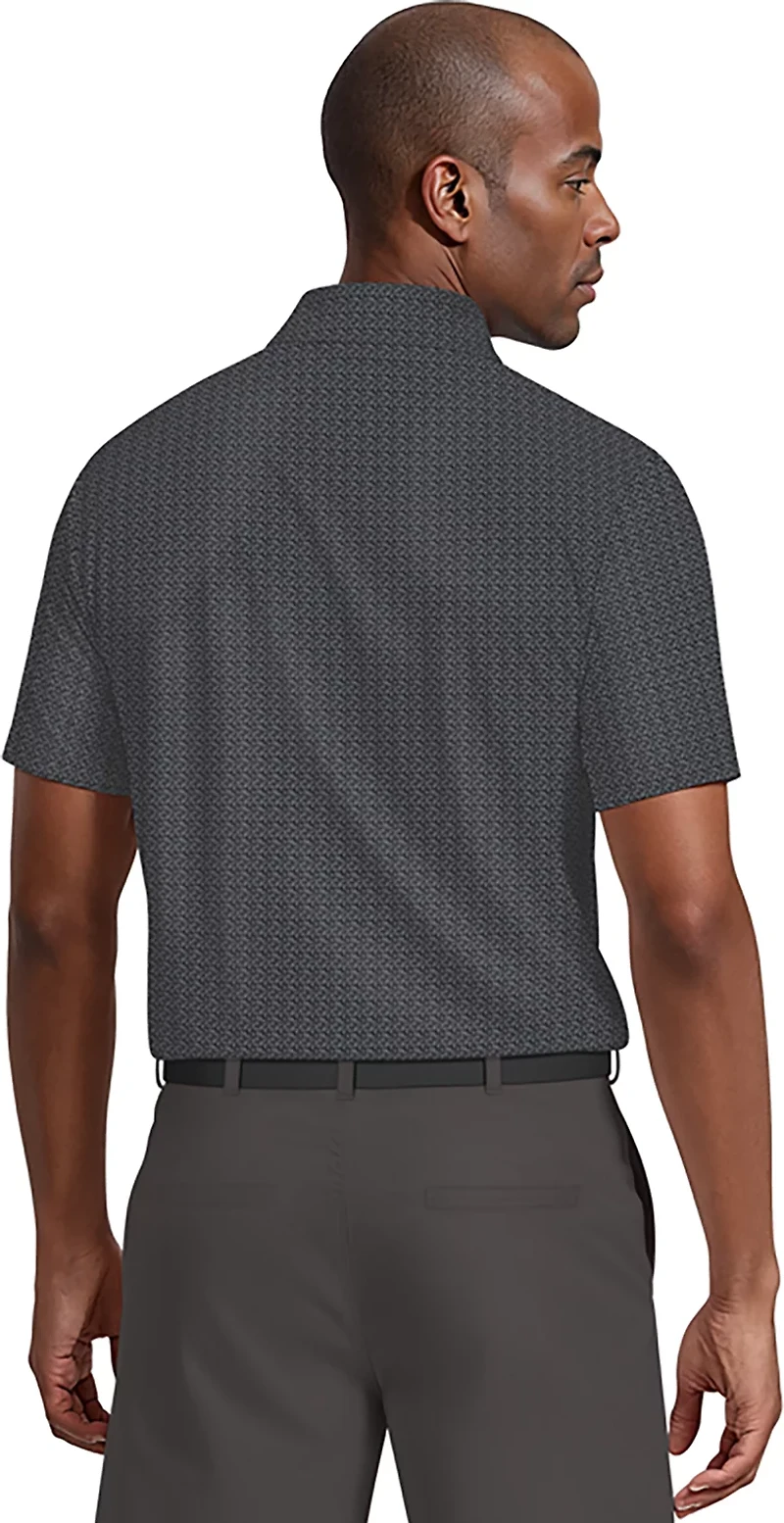 PGA Tour Men's Short Sleeve Golf Flag Geo Essential Printed Polo